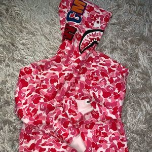 Bape ABC Shark Full Zip Hoodie Size Medium